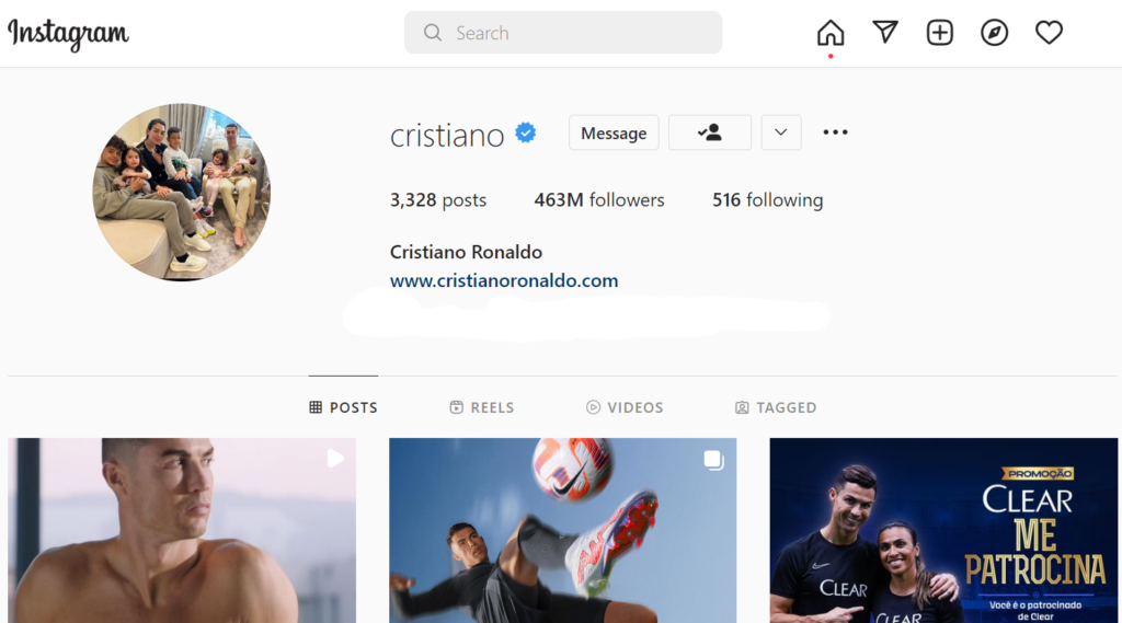 mega-social media influencer-โรนัลโด้