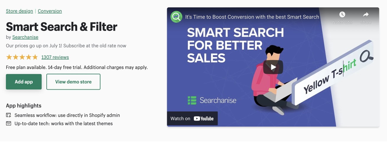 스마트 검색 및 필터