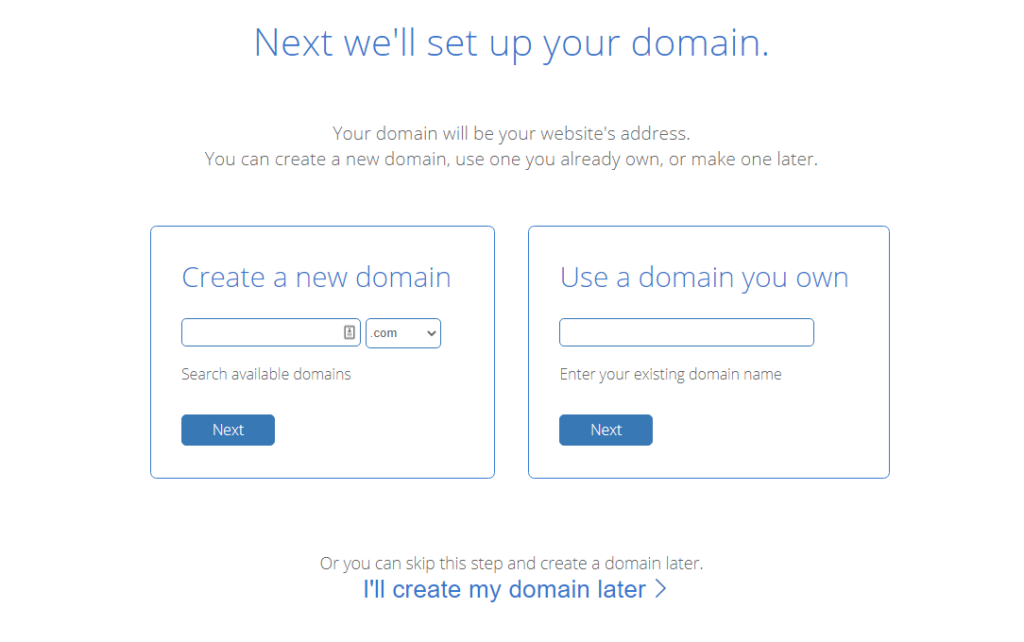 choose a free domain name