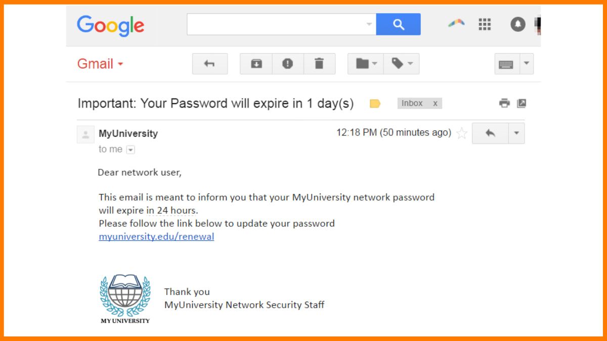 フィッシング詐欺の例