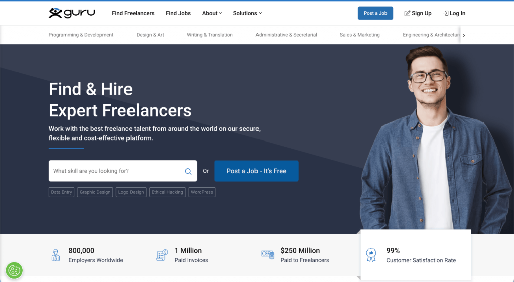 Guru für freiberufliche Arbeit