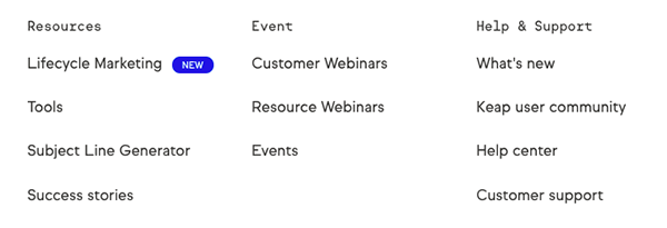 resources and help section