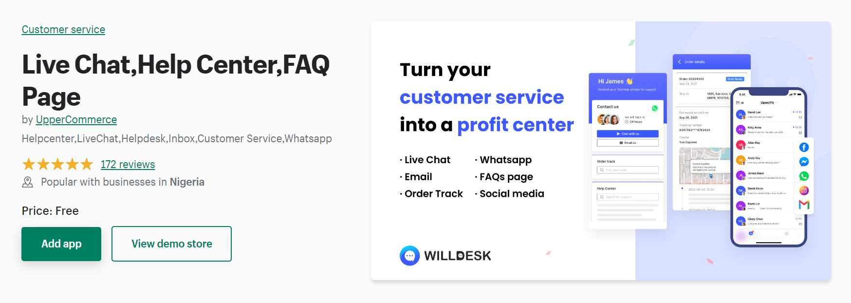 Willdesk Shopify 앱