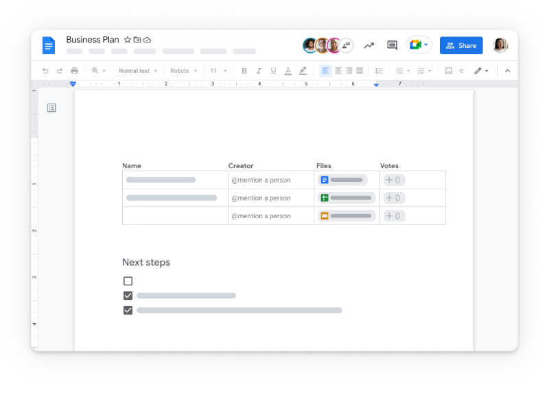 Google Docs pentru colaborarea documentelor