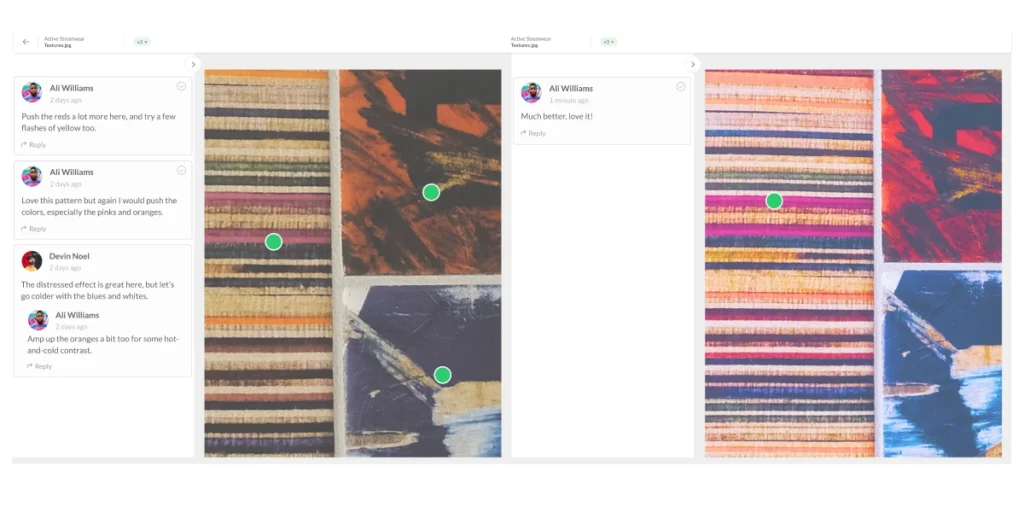 バージョンを並べて比較する