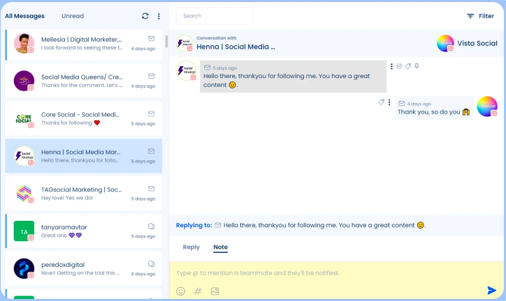 Vista Gestion sociale des followers | Vistasocial.com