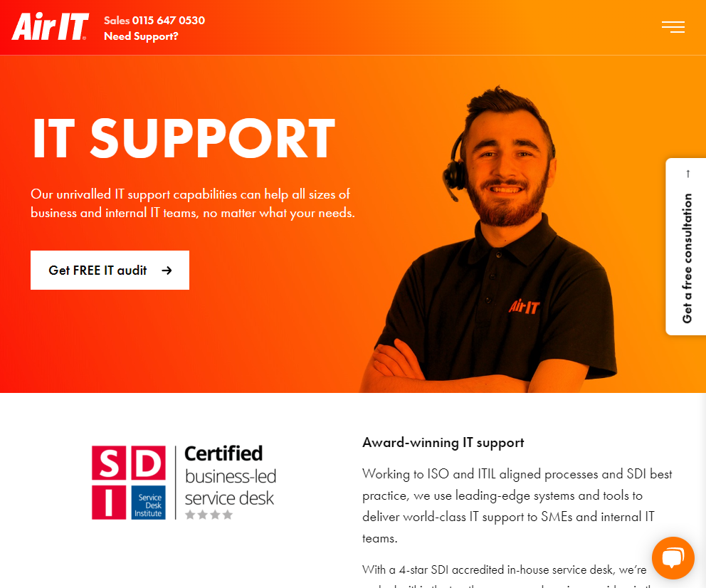 مثال على موقع ويب يظهر لنتائج مجانية على Google