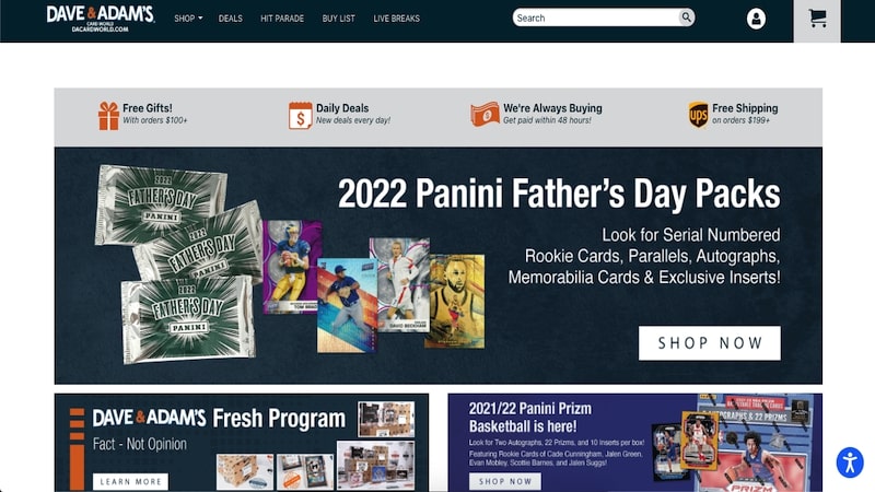 Die Homepage von Dave und Adam