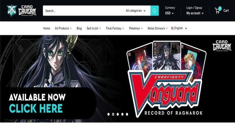 Card Cavern-Homepage