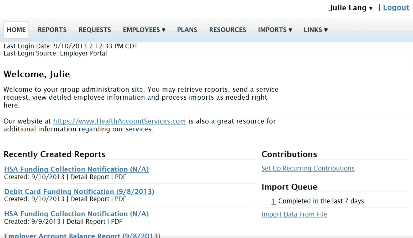 Dashboard HRC Total Solutions