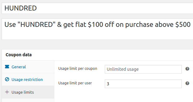 definir a expiração do nome para a regra de desconto