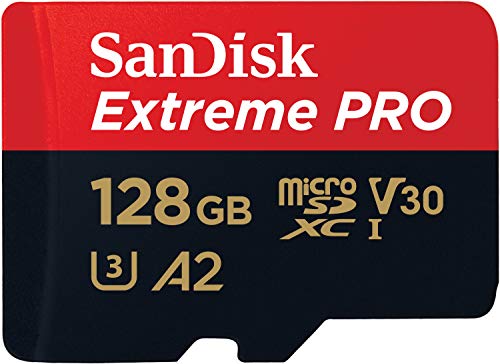 SanDisk Extreme Pro SDXC UHS-I U3 A2 V30 128GB + Adaptador, SDSQXCY-128G-GN6MA