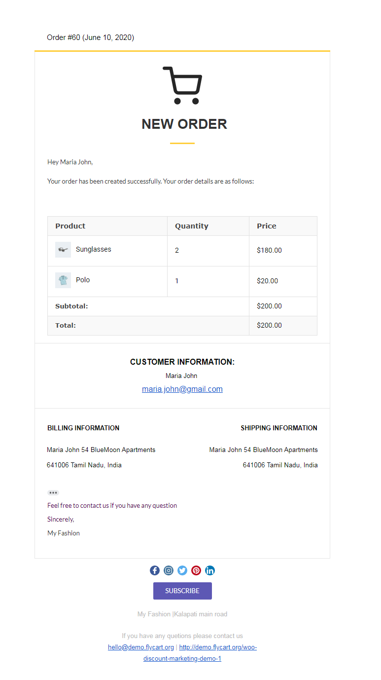 8 Test-E-Mail ausgeben