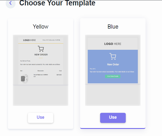 4 Vorlage auswählen