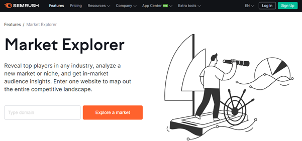 Ahrefs Vs Semrush: Alat SEO Mana yang Lebih Baik Dan Mengapa? 9 Semrush Market Explorer