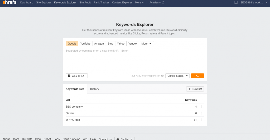 Ahrefs Vs Semrush: Alat SEO Mana yang Lebih Baik Dan Mengapa? 6 Ahrefs Keywords Explorer tool