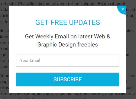 التمرير المنبثق الذي تم تشغيله في مربع