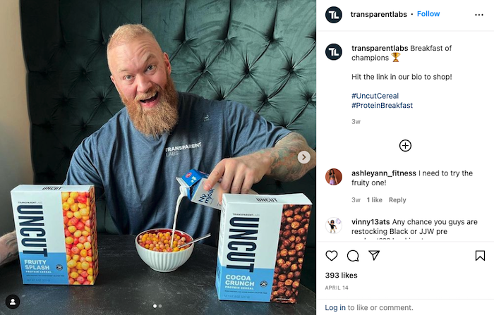 Laboratoires transparents - Instagram