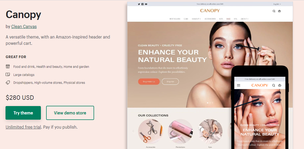 Tema dropshipping di Shopify