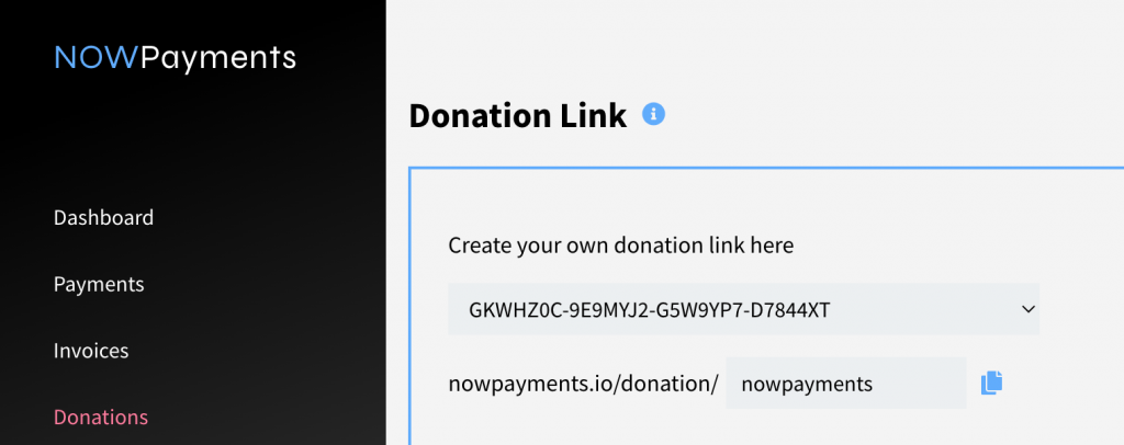 Link do darowizny krypto