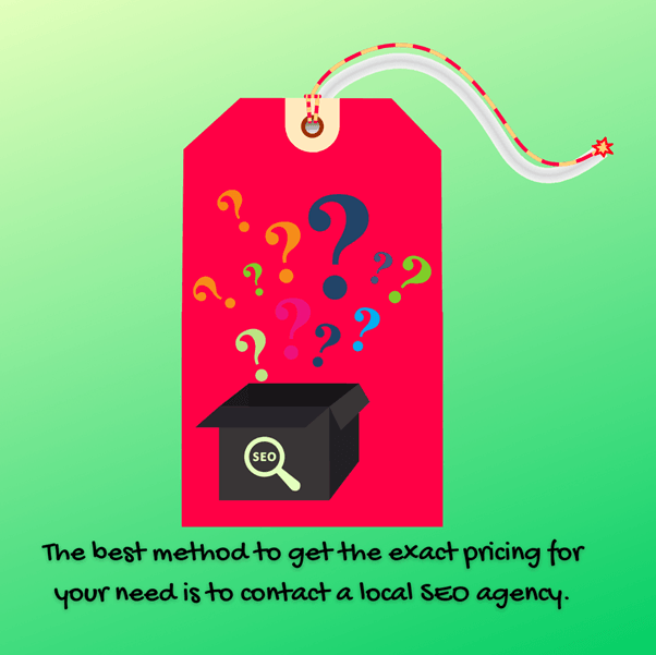 أفضل طريقة للحصول على السعر الدقيق لحاجتك هي الاتصال بوكالة تحسين محركات البحث المحلية