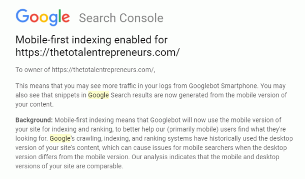 Indexation Google First pour l'ensemble des entrepreneurs