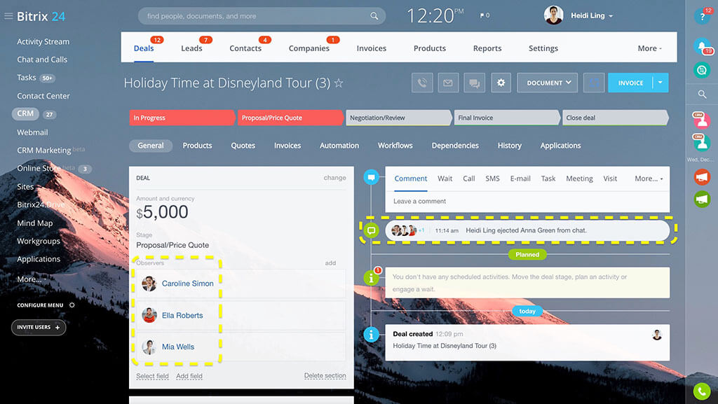 Bitrix24 - e-ticaret işi için otomasyon yazılımı