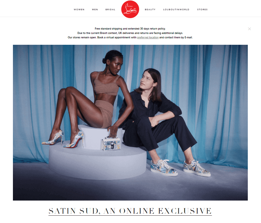 Situs web Christian Louboutin