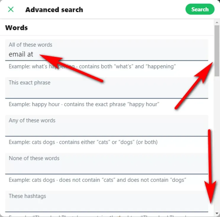 znajdź adres e-mail