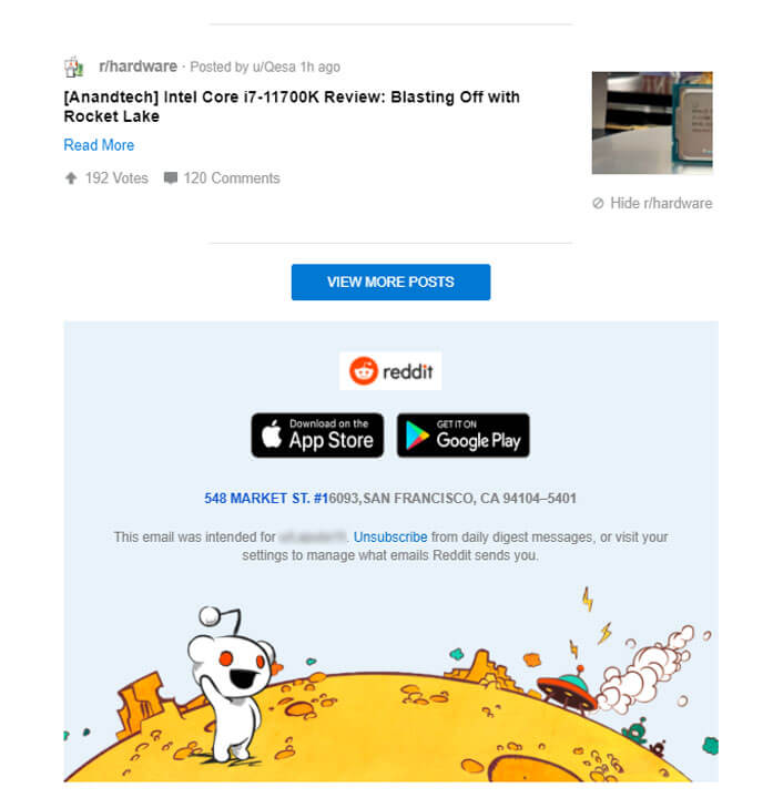 이메일 바닥글의 앱 서명