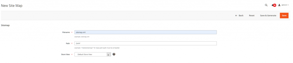 Magento XML 사이트맵