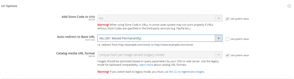 마젠토 SEO 301 리디렉션