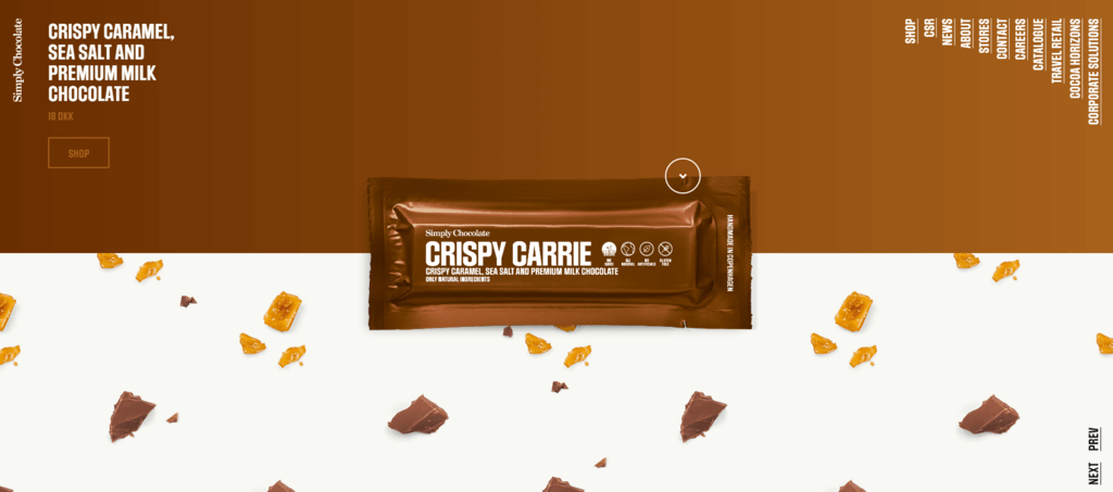 Progettazione di siti Web semplicemente cioccolato