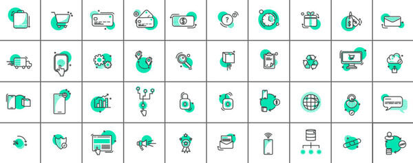 40 전자상거래 아이콘