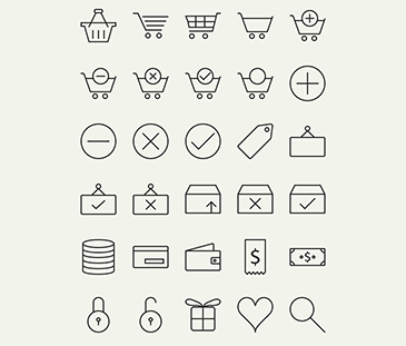 45가지 무료 전자 상거래 벡터 아이콘