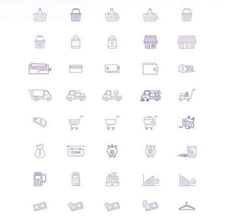 40개의 무료 전자 상거래 벡터 아이콘