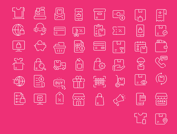 50 전자 상거래 아이콘