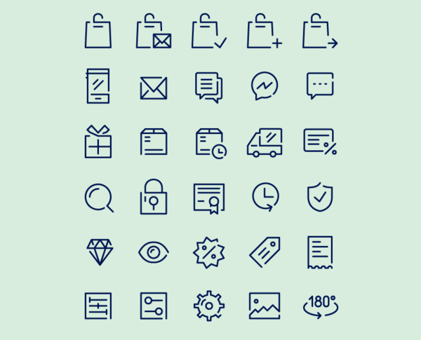 50 무료 전자 상거래 세트