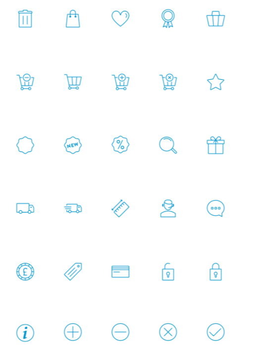 반응형 전자상거래 아이콘 30개