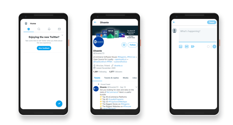 Aplikasi Web Progresif Twitter