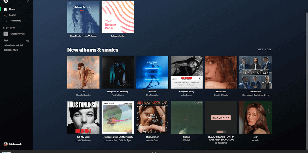 Masaüstü Spotify PWA Kullanıcı Arayüzü