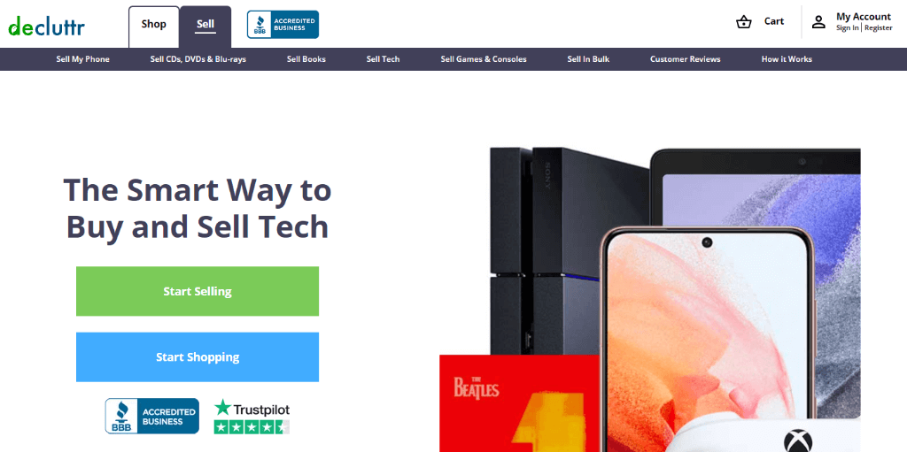 Веб-сайт Decluttr