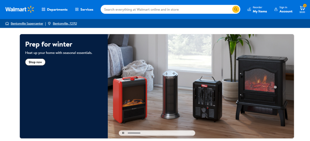 Веб-сайт Волмарт