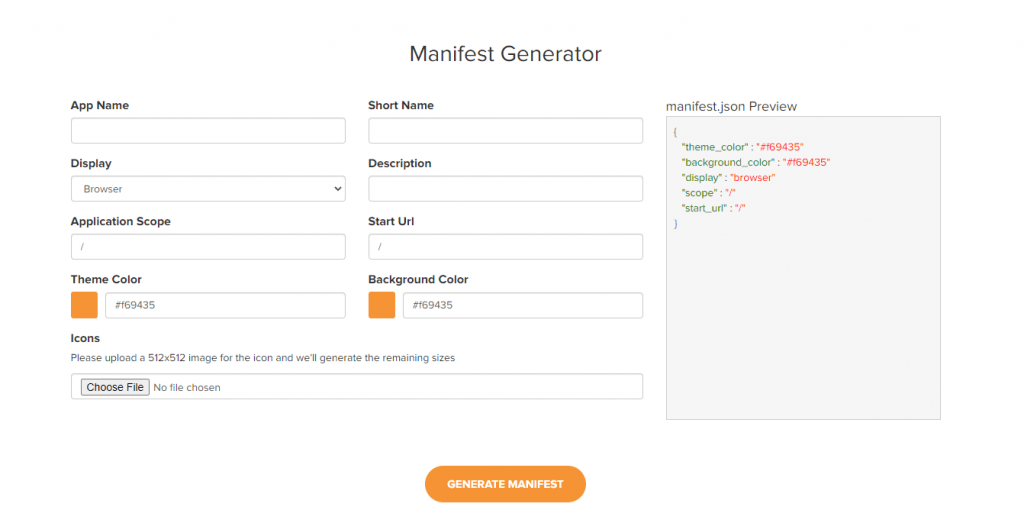 SimiCart Web App Manifest-Generator