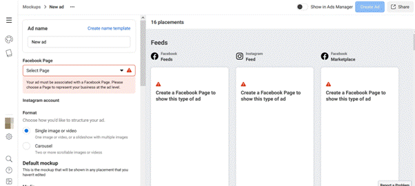 Facebookクリエイティブハブ