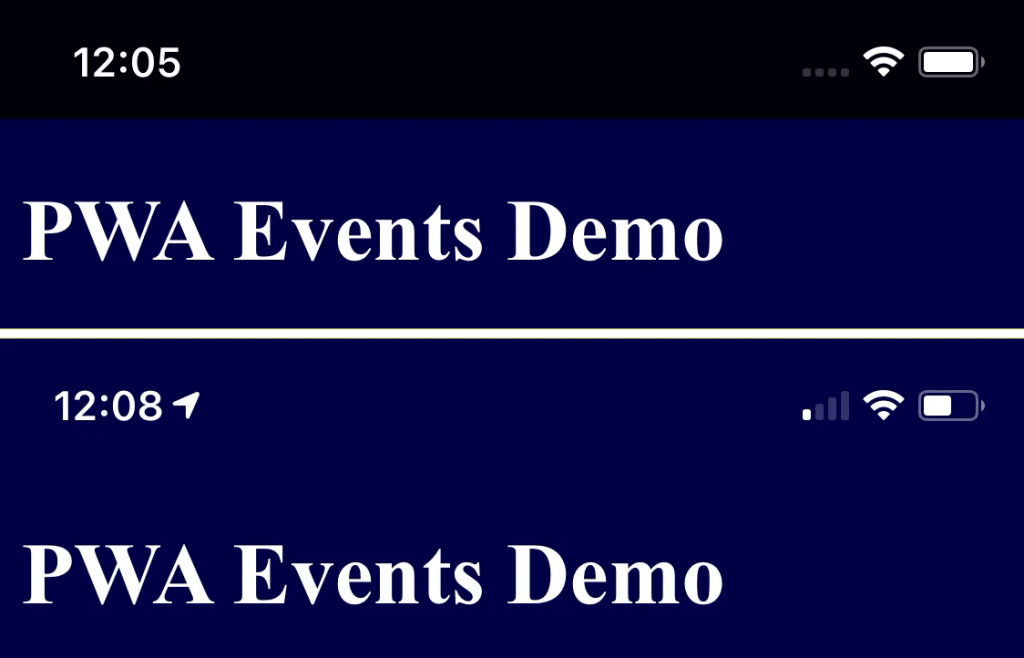 Statusleiste in iOS Beta 1 bis 5
