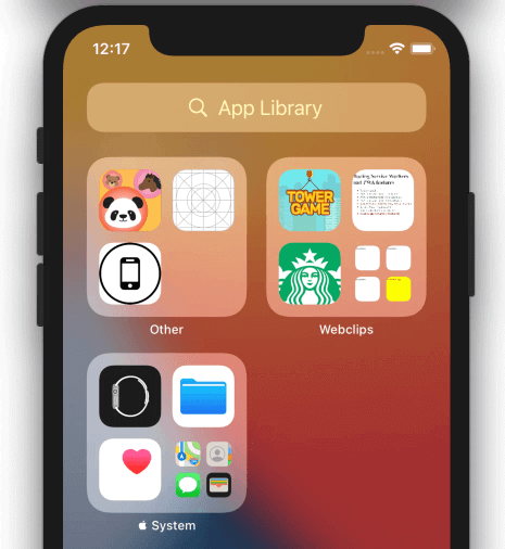 App-Bibliothek in iOS