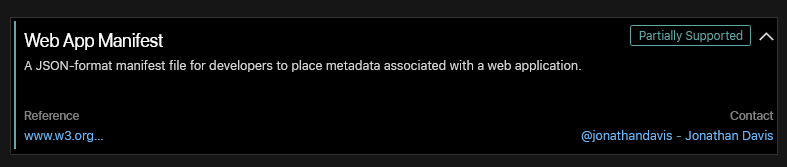 Unterstützung für Web-App-Manifest in iOS