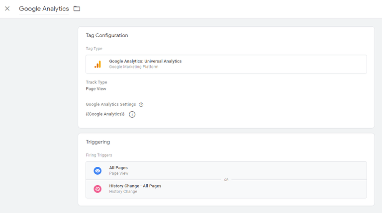 Google Analytics-Konfigurations-Tag