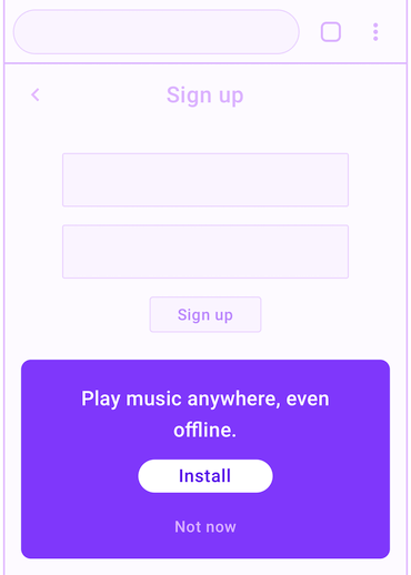 회원가입 페이지의 설치 버튼